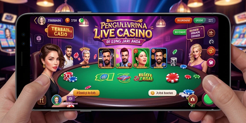 Tampilan gameplay Live Casino yang seru dan interaktif.