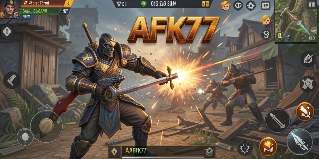 Screenshot gameplay AFK77 menampilkan aksi strategi yang mendebarkan.