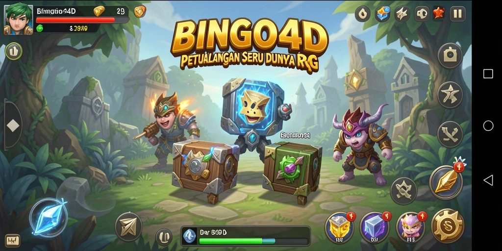 Tampilan menarik dari gameplay RPG BINGO4D dengan pertarungan seru.