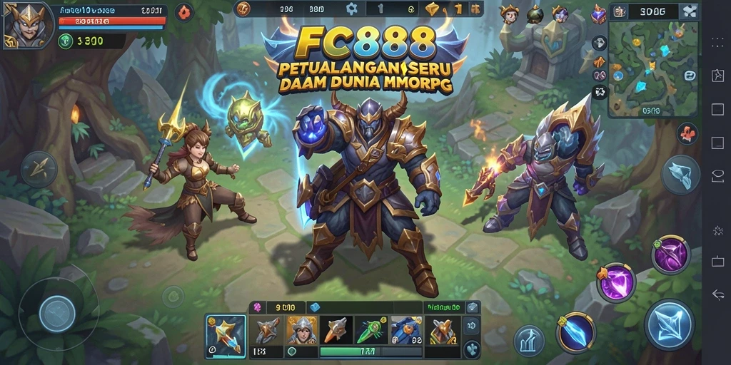 Gameplay FC888 menampilkan pertarungan epik dan eksplorasi yang mendalam.
