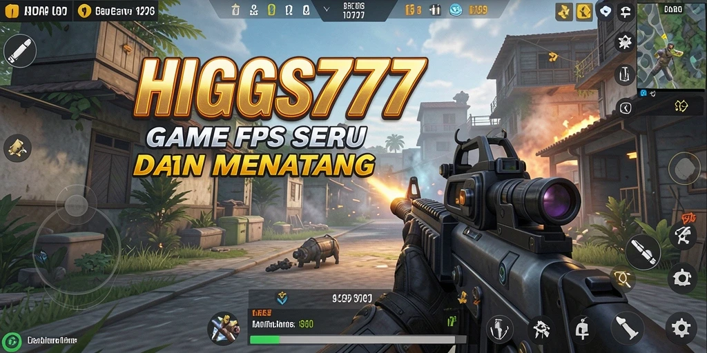 Tampilan menegangkan dalam gameplay HIGGS777 yang penuh aksi FPS.