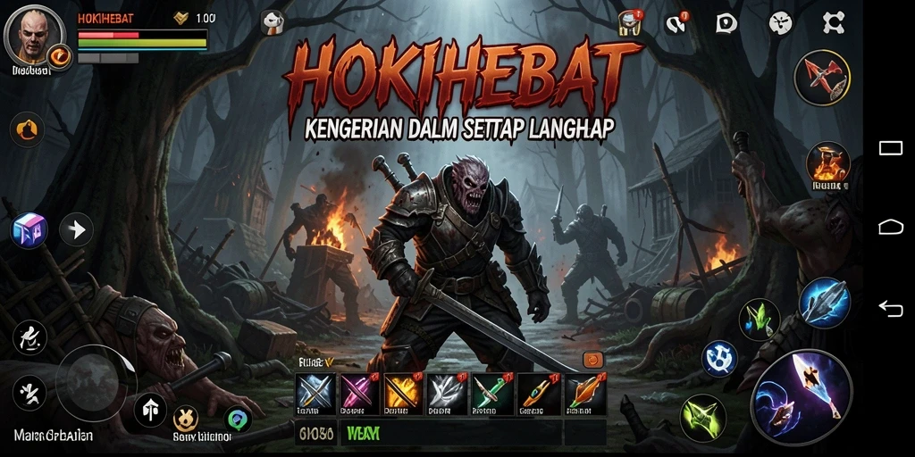 Tampilan menegangkan dari gameplay HOKIHEBAT yang penuh kedamaian dan kengerian.
