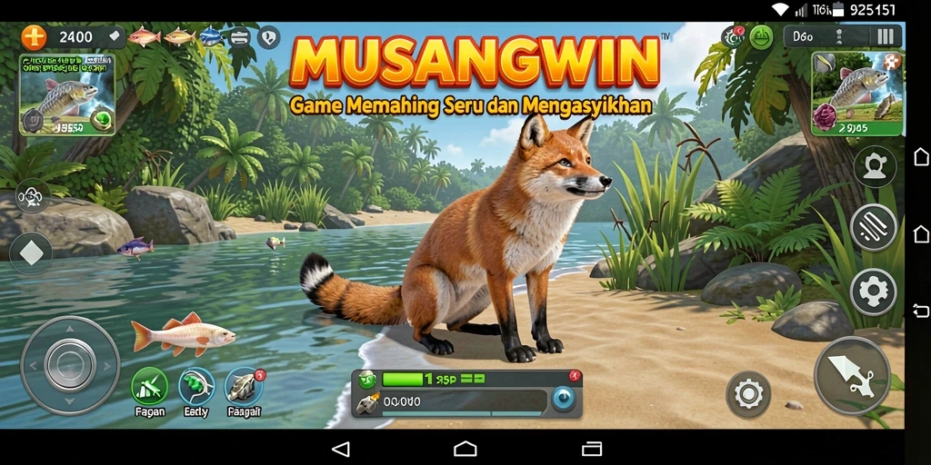 Screenshot permainan MUSANGWIN dengan tampilan memancing yang menakjubkan.