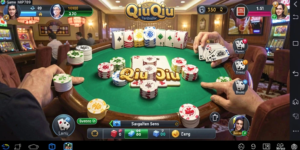 Tampilan gameplay seru QiuQiu dalam MVP789 yang menantang.