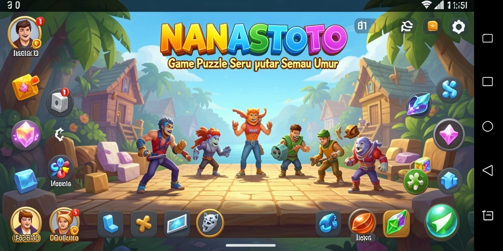 Tampilan gameplay seru dan menantang dari NANASTOTO.