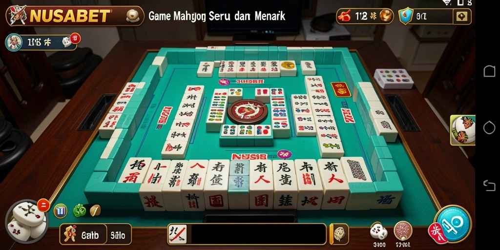Tampilan gameplay NUSABET yang menarik dengan elemen Mahjong.