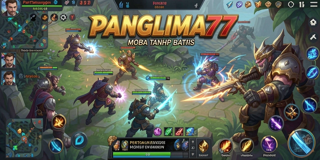 Tangkapan layar dari pertarungan seru di PANGLIMA77.