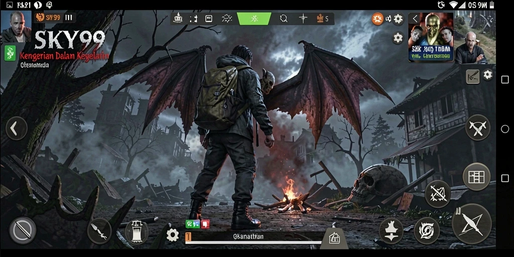Screenshot dari gameplay menegangkan di SKY99