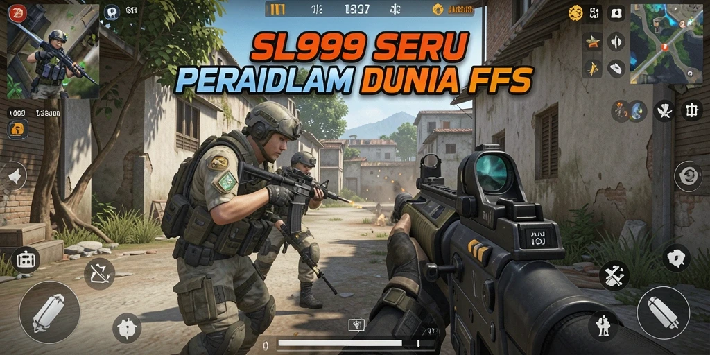 Tampilan gameplay intens dalam SL999 dengan aksi tembak-menembak seru.