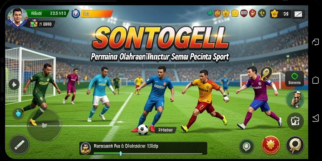 Tampilan gameplay menarik di SONTOGEL yang menggambarkan kompetisi olahraga.