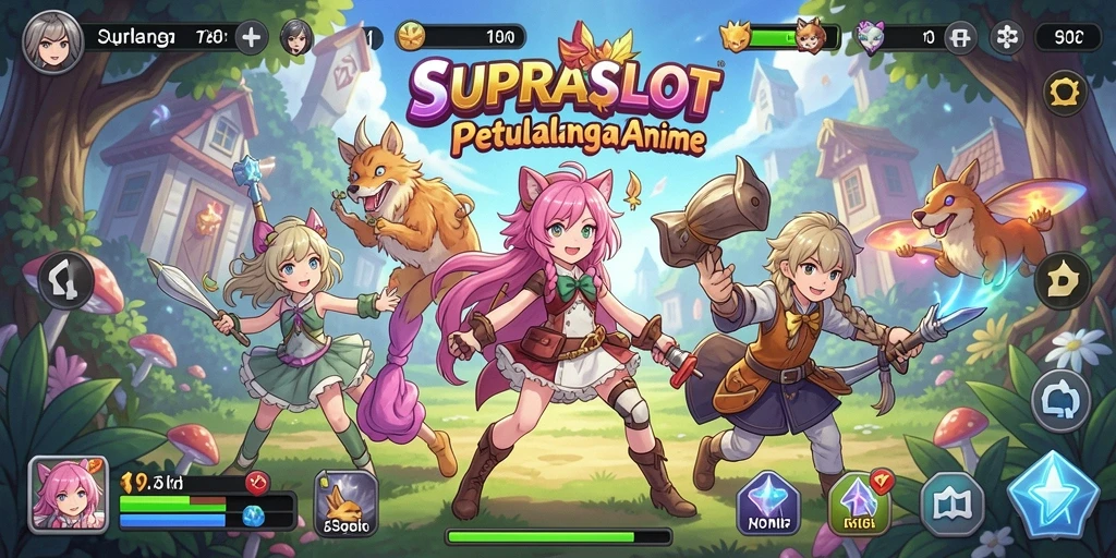 Tampilan gameplay menarik dari SUPRASLOT di dunia Anime.