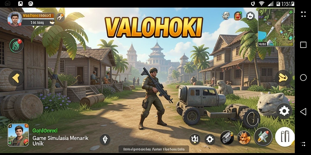 Screenshot utama VALOHOKI yang menunjukkan gameplay yang interaktif dan menarik.